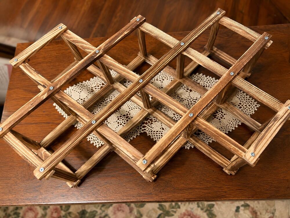 Solid Wood Wine/Rolling Pin Rack